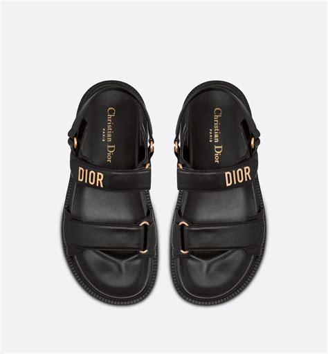 dior black flat sandals